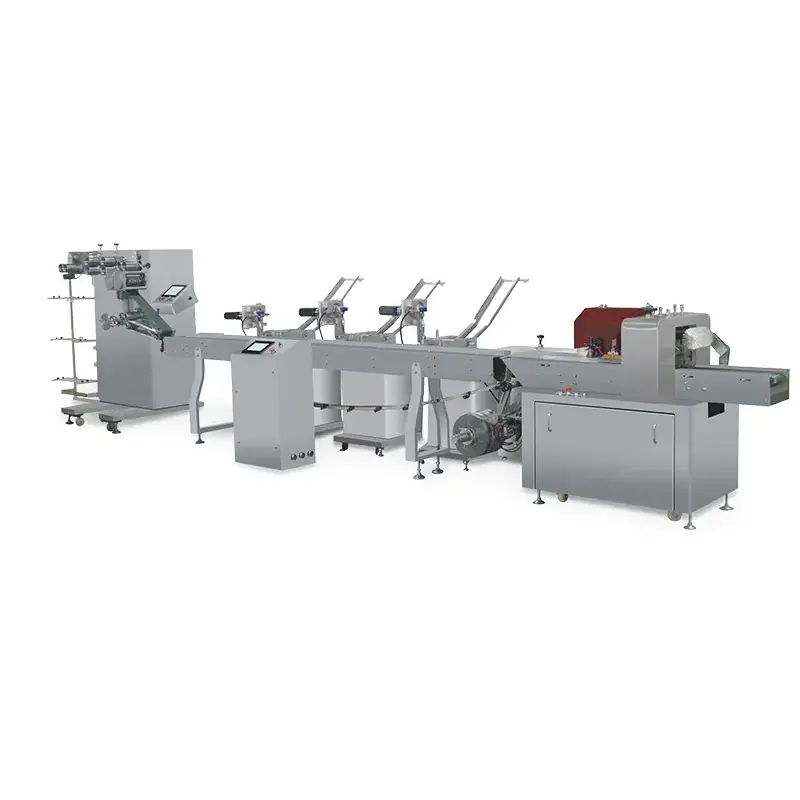 Máquina automática de embalagem de talheres e toalhas de papel Máquina automática de embalagem de talheres e toalhas de papel