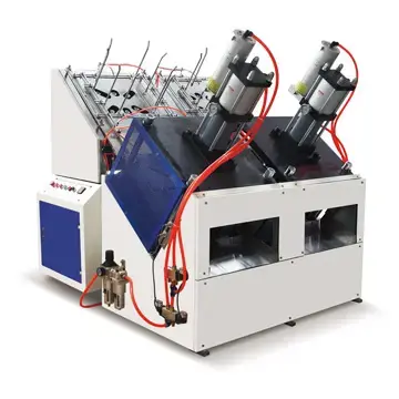 Máquina automática para fabricar placas de papel de média velocidade